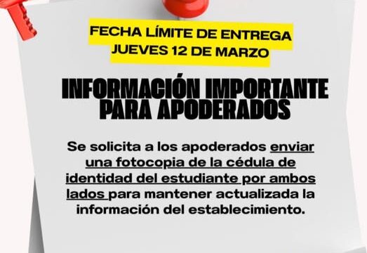 Información importante para apoderados